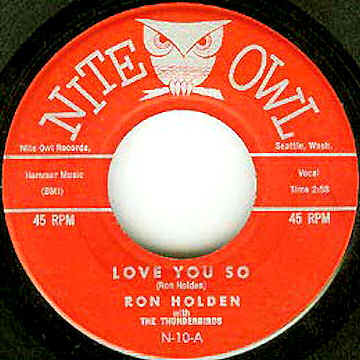 Original label for 'Love You So', 1959