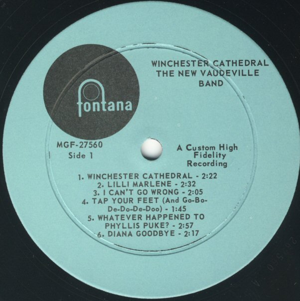 Fontana mono LP label