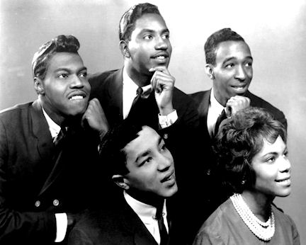 Smokey Robinson (front) with the Miracles