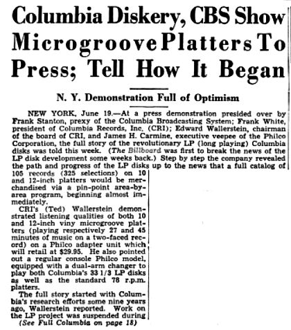 Billboard story, 6/26/48