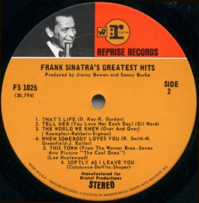 Frank Sinatra STRANGERS IN THE NIGHT (1966) Reprise FS-1017 Stereo Vinyl  Record